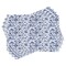 Ambesonne Indigo Place Mats Set of 4, Modern Minimalist Spring Time Flowers Swirls Leaves Image, Washable Fabric Placemats for Dining Table, Standard Size, Pale Blue Navy Blue